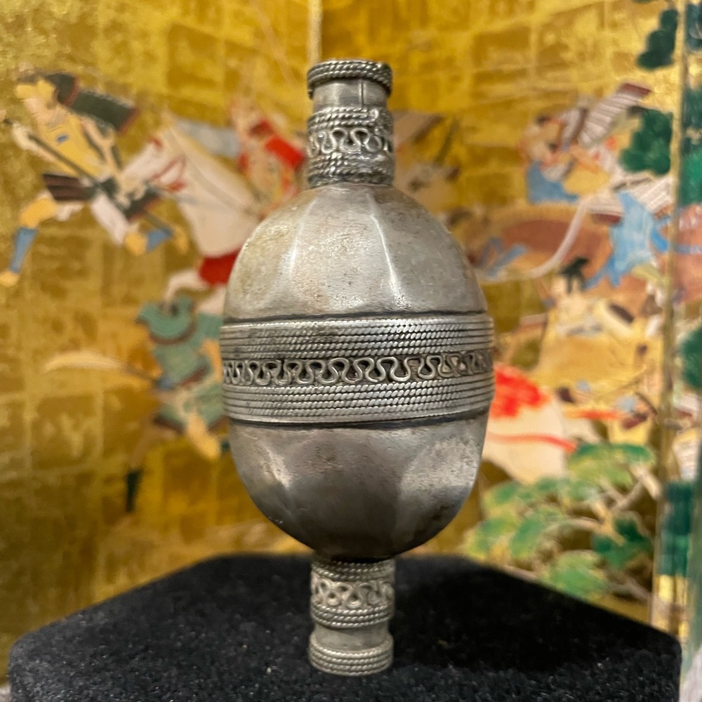 Large Antique Turkmen Silver Bead